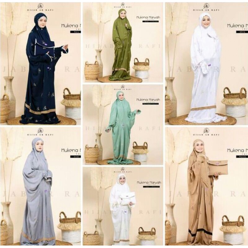 MUKENA LAJURAN MARWAH ORI ARRAFI //MUKENA TERUSAN //MUKENA RAYON PREMIUM