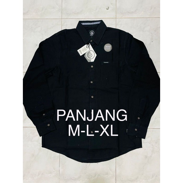kemeja lengan panjang volcom/kemeja kasual panjang/kemeja lengan panjang polos/kemeja lengan panjang