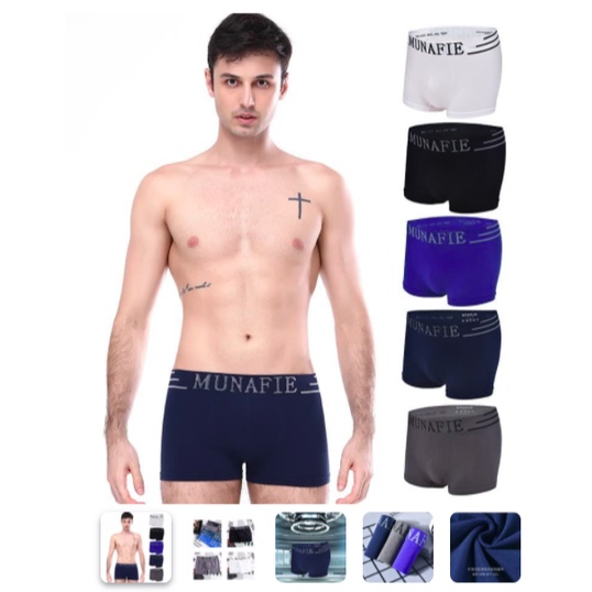 [BOXER] CELANA DALAM BOXER MUNAFIE UNDERWEAR PRIA DEWASA KUALITAS MANTAP