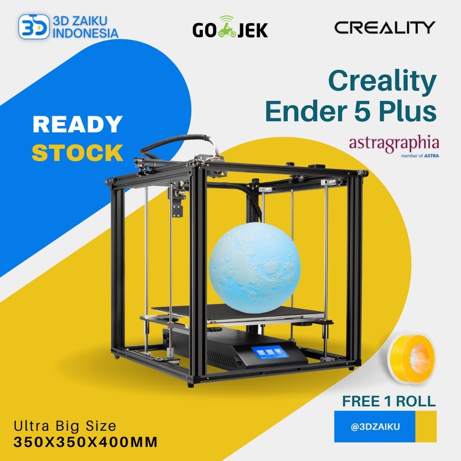 Original Creality Ender 5 Plus 3D Printer Versi Terbaru Autoleveling