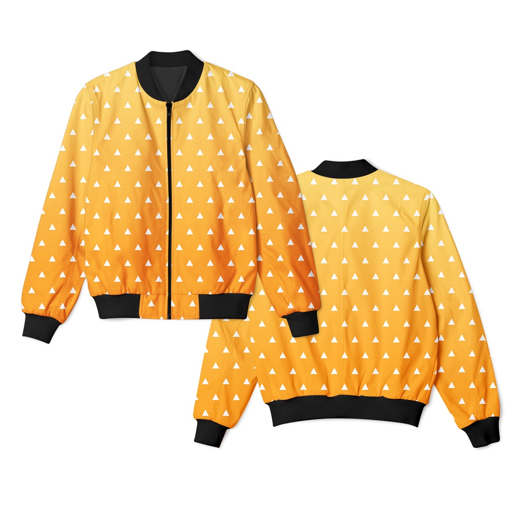 BOMBER JAKET KIMETSU NO YAIBA ZENITSU AGATSUMA ANIME JAPAN