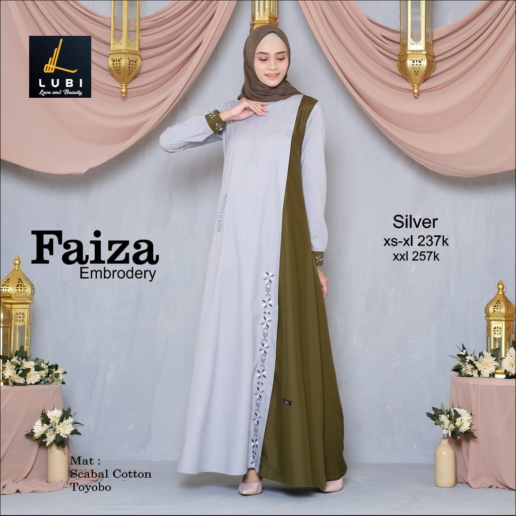 LUBI GAMIS FAIZA EMBRODERY | LUBI | TERBARU