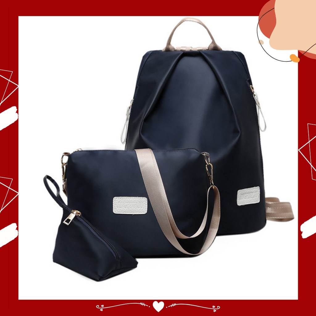 Fendyfashion_ | COD - F214 Tas Ransel Wanita Batam Murah 3in1 BACKPACK MULTIFUNGSI 3IN1 import batam