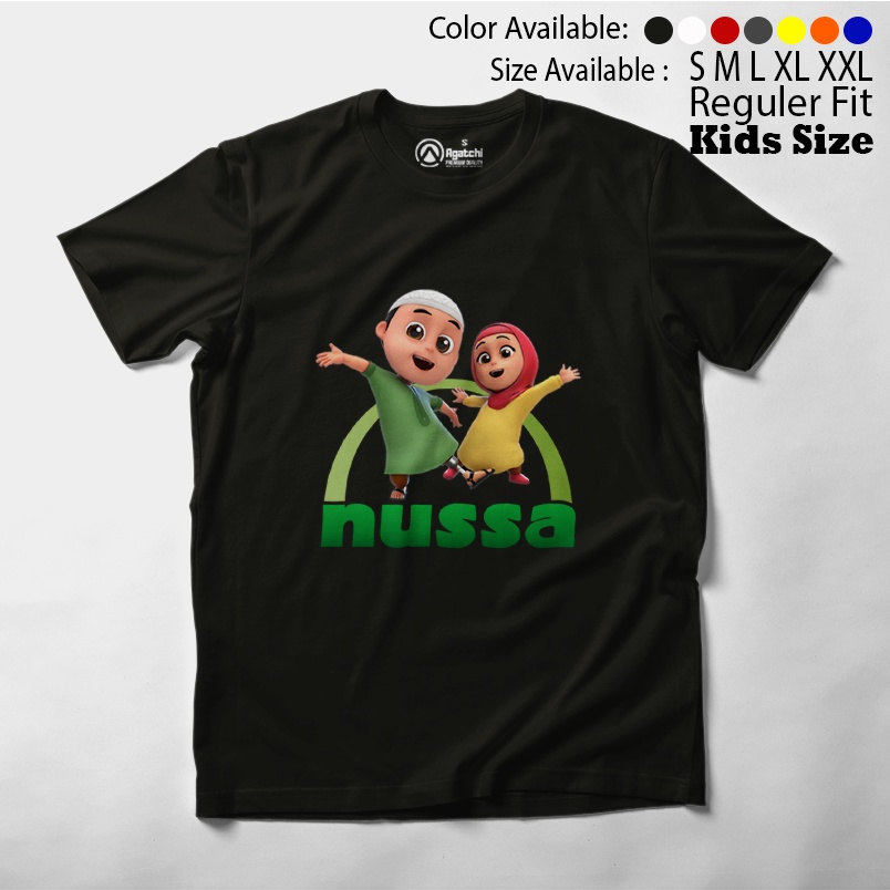 Nussa Rara , Baju Anak / Kaos Atasan Anak / Kaos Anak Distro / Laki laki dan Perempuan