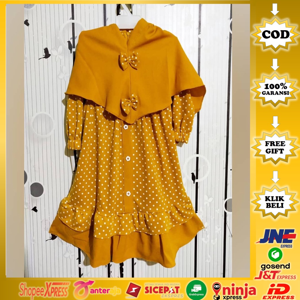 Pakaian Baju Gamis Anak Anak Perempuan Murah Model Terbaru 2020  Olivia Kids Umur 3 tahun 4 tahun CO
