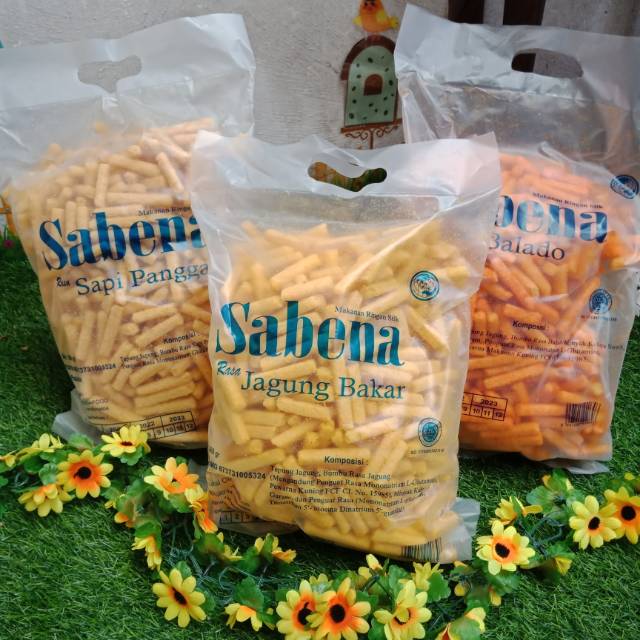 

SABENA cemilan enak tersedia rasa jagung bakar, balado, dan sapi panggang