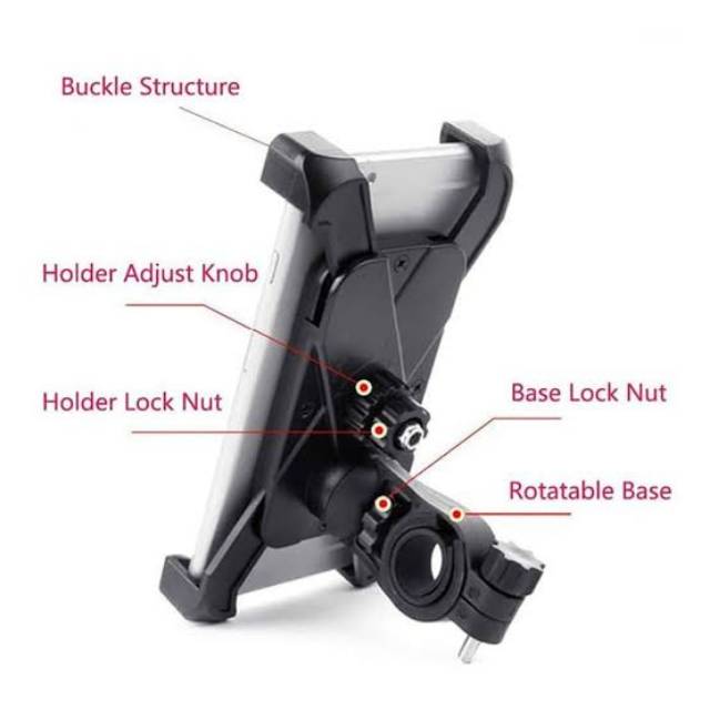 Bracket holder HP model X stang sepeda motor.sepeda.holder GPRS stang motor.sepeda