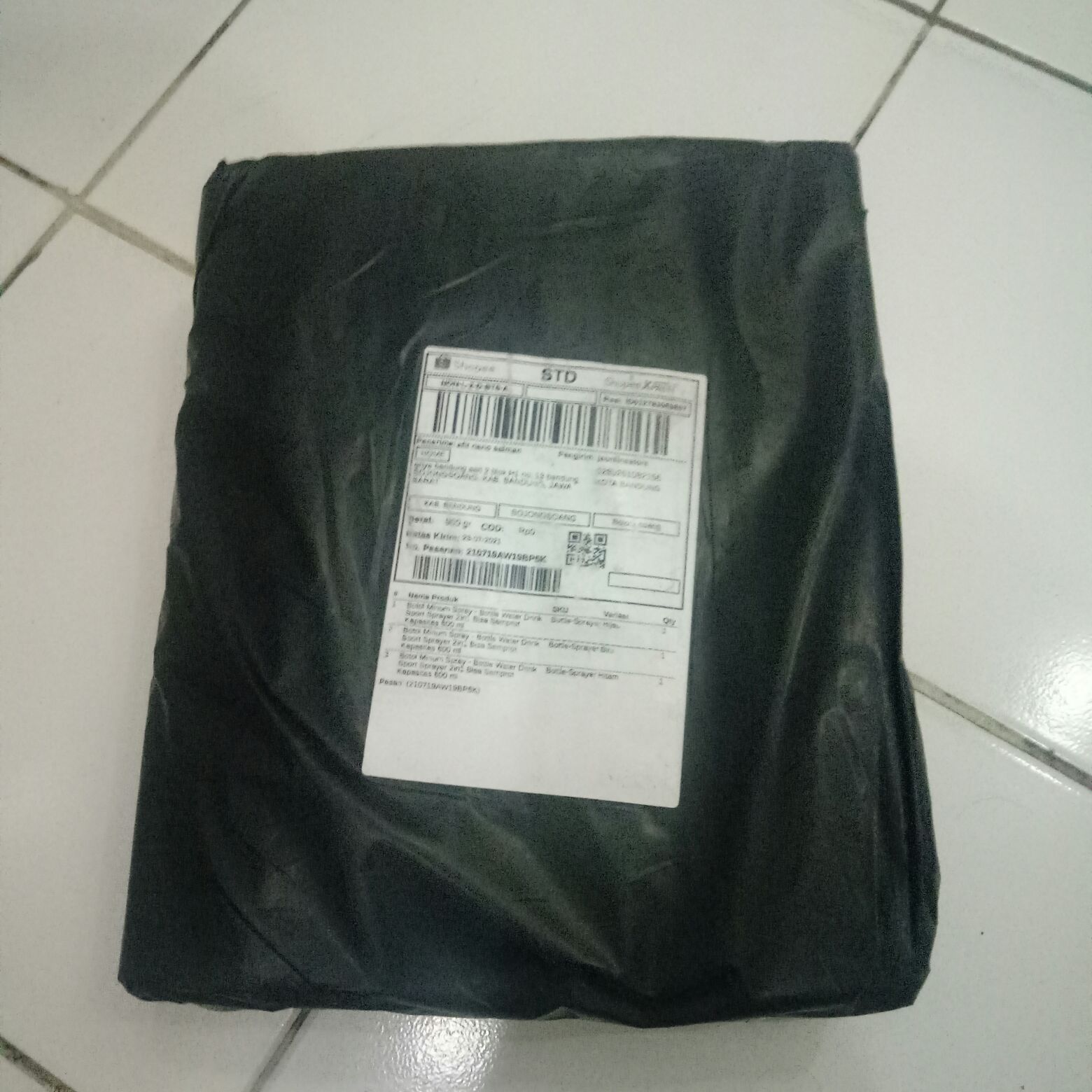 Botol Minum Spray - Bottle Water Drink Sport Sprayer 2in1 Bisa Semprot Kapasitas 600 Ml