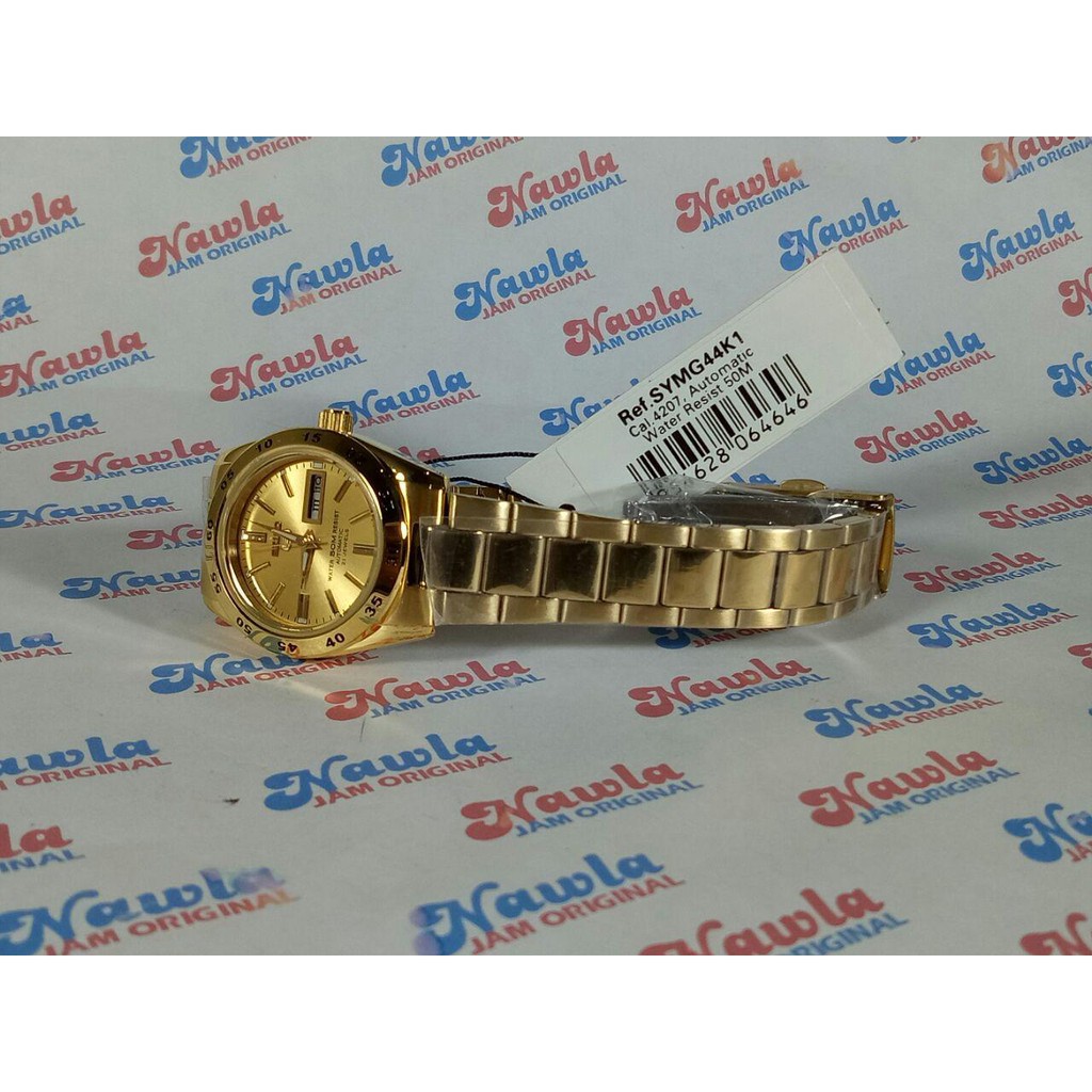 Seiko 5 Ladies SYMG44K1 Automatic Gold Coating Bracelet | Jam Wanita SYMG44