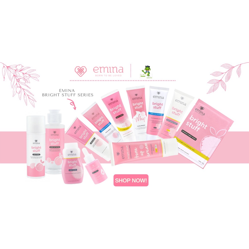 ❣️Rakkistore99❣️EMINA Bright Stuff Series | pencerah Emina toner face wash moisturizing tone up ACNE PRONE