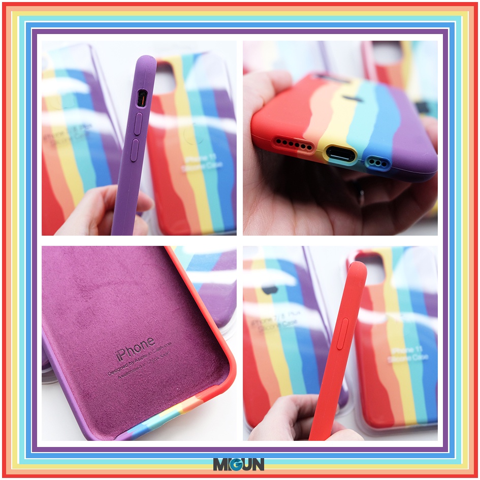 {FULL COVER} Rainbow Original Silicone - IPhone 6/6s 7/8 7+/8+ X/XS XR XSMAX 11 11PRO 11PROMAX