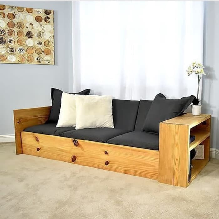 Jual Sofa kayu jati natural kursi tamu dipan | Shopee Indonesia