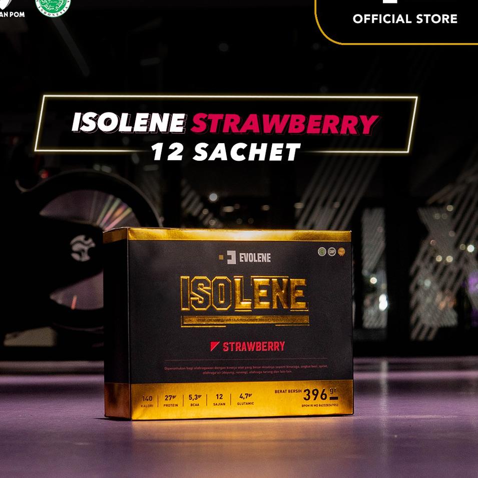 

Promo Spesial Evolene Isolene Strawberry 396gr/12 Sachet Kualitas Premium - Suplemen fitness pembentuk Otot - Defisit kalori - Susu Protein - Suplemen Fitness - Minuman Protein - Suplemen Workout - Whey protein isolate u61☆