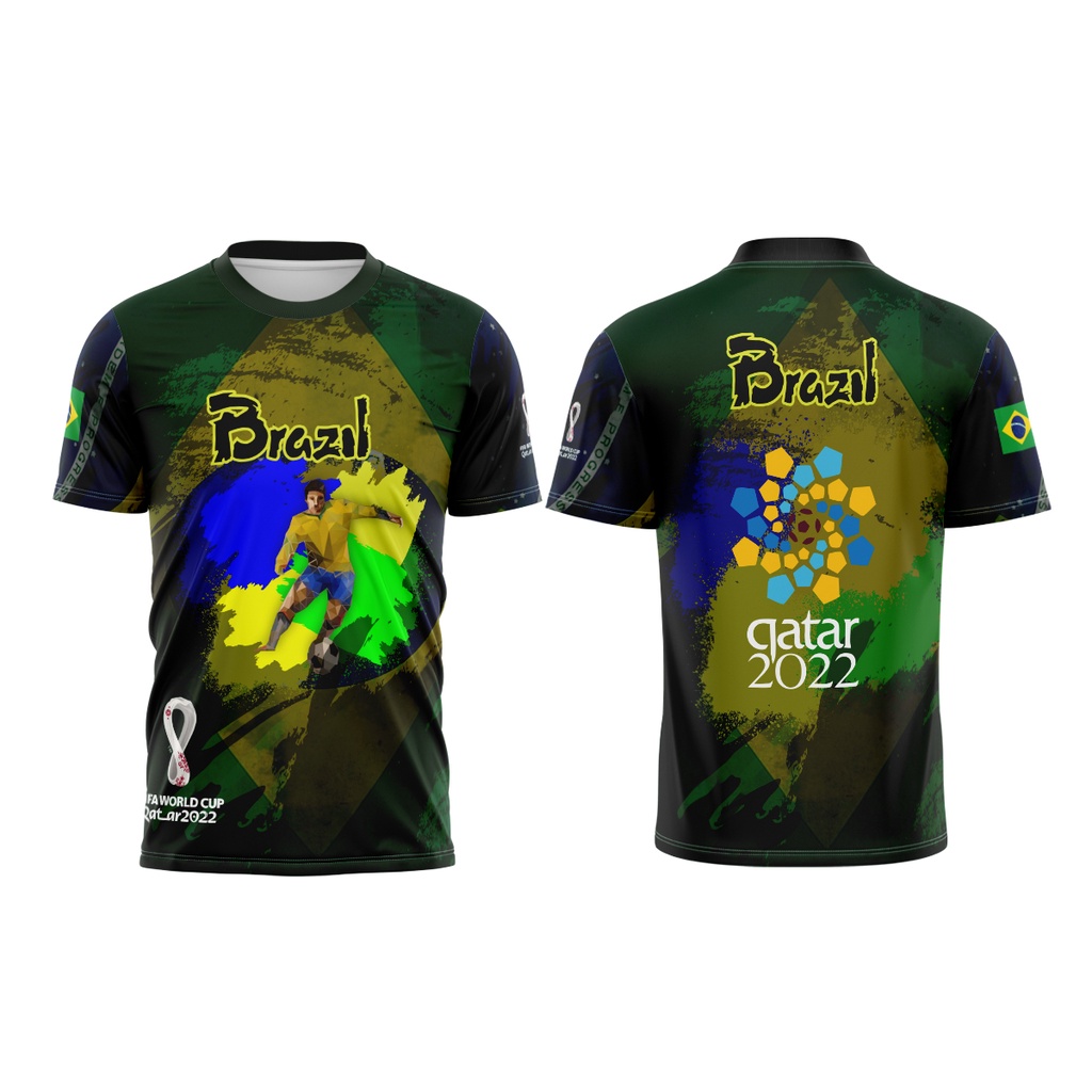 Jual Baju Jersey BRAZIL PIALA DUNIA 2022 Fullprint Sublime Custom 08 ...