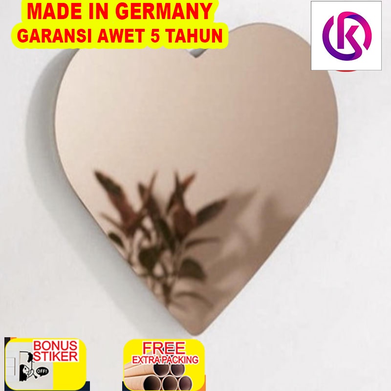 

Promo Cermin Dinding Akrilik Mirror Hati Love | Acrylic Mirror Cermin Dekor - 30x28 Rosegold Mirror