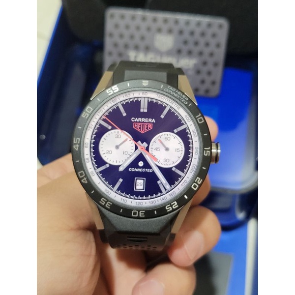 TAG Heuer Connected 46mm Gen 1 Matt Bezel & BLack Rubber Strap