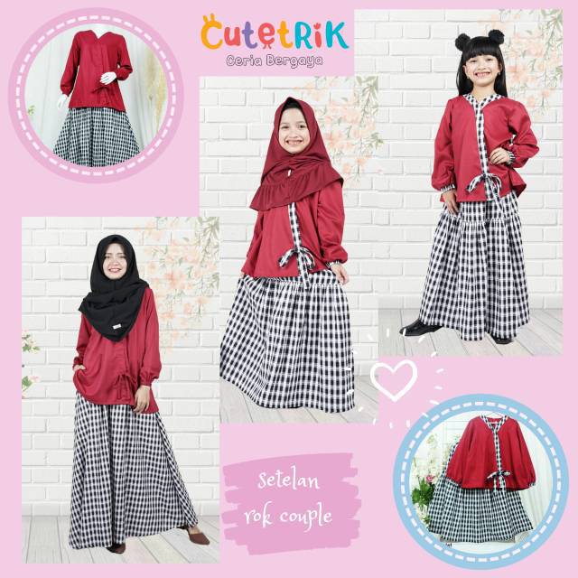 [Ankho_Shop] MB-180 Couple Setelan Atasan Hanbok Polos Rok Kotak