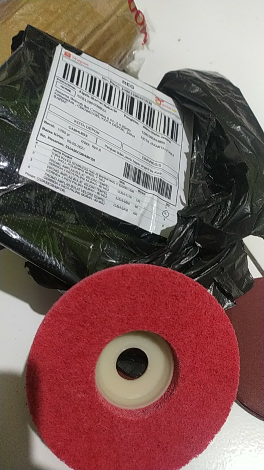 Tora Poles Stainless Halus Bahan Wol 4 X 1 - Woll Polishing Wheel 4 Mgj