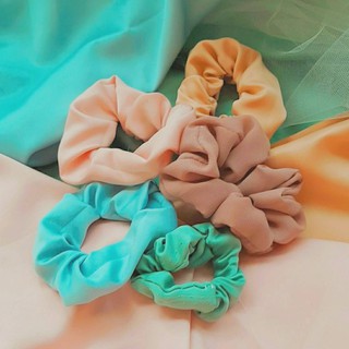 SCRUNCHIE IKAT RAMBUT GROSIR  BAHAN SATIN 3PCS ONLY 25K 