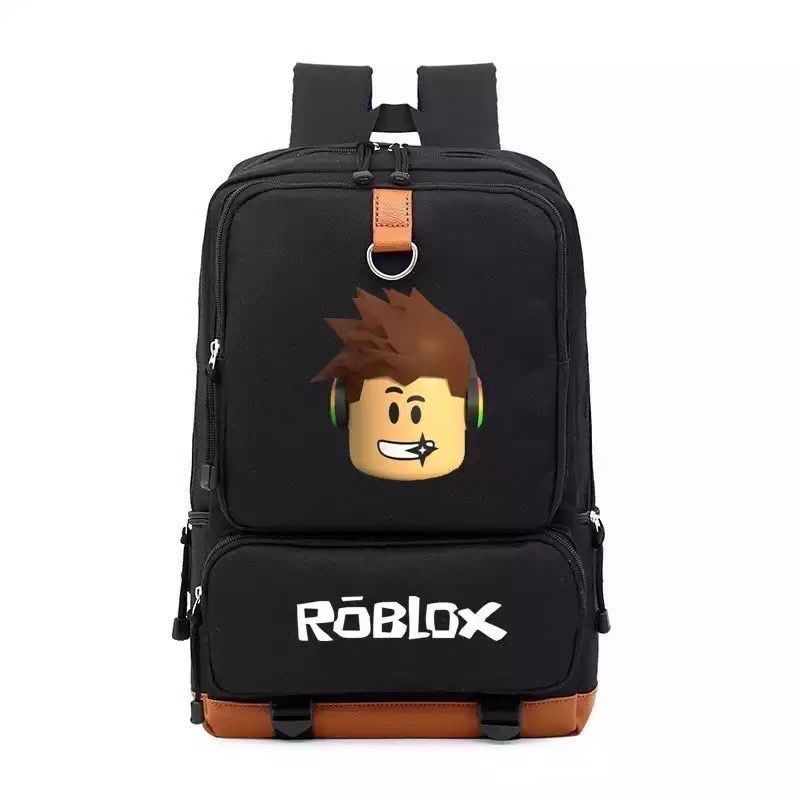 Roblox Tas Ransel Sekolah Anak Laki-laki Tk Sd Smp Karakter - Hitam Merah Abu-abu