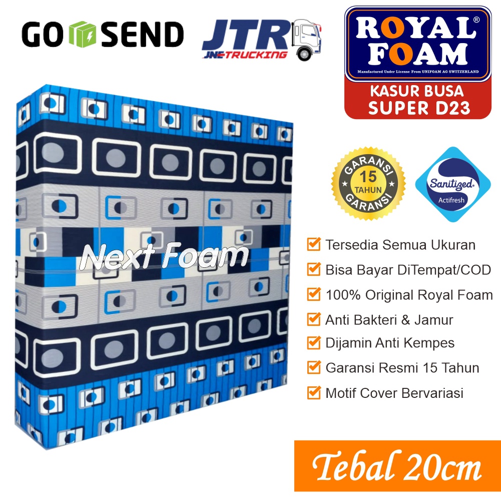 Kasur Busa Royal Foam Tebal 20 cm ORIGINAL ROYAL FOAM Garansi 15 Tahun RK D23 Asli