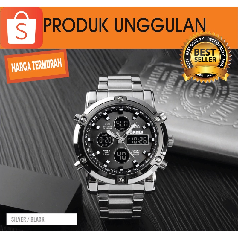 SKIKI91 - JAM DUAL FUNCTION DENGAN - FITUR HARI - TANGGAL - JAM TAHAN AIR