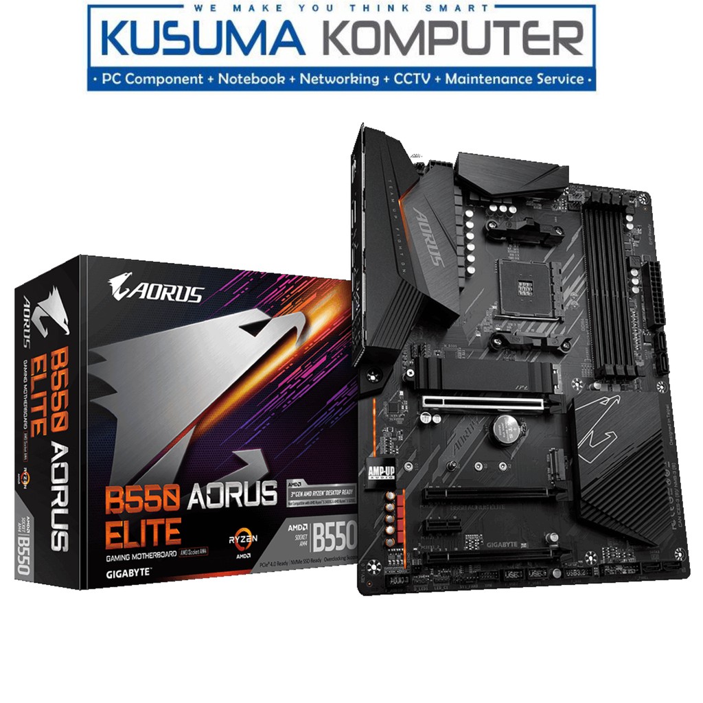 Aorus B550 Aorus Elite,  4 DIMMs, RGB FUSION 2.0, Q-Flash