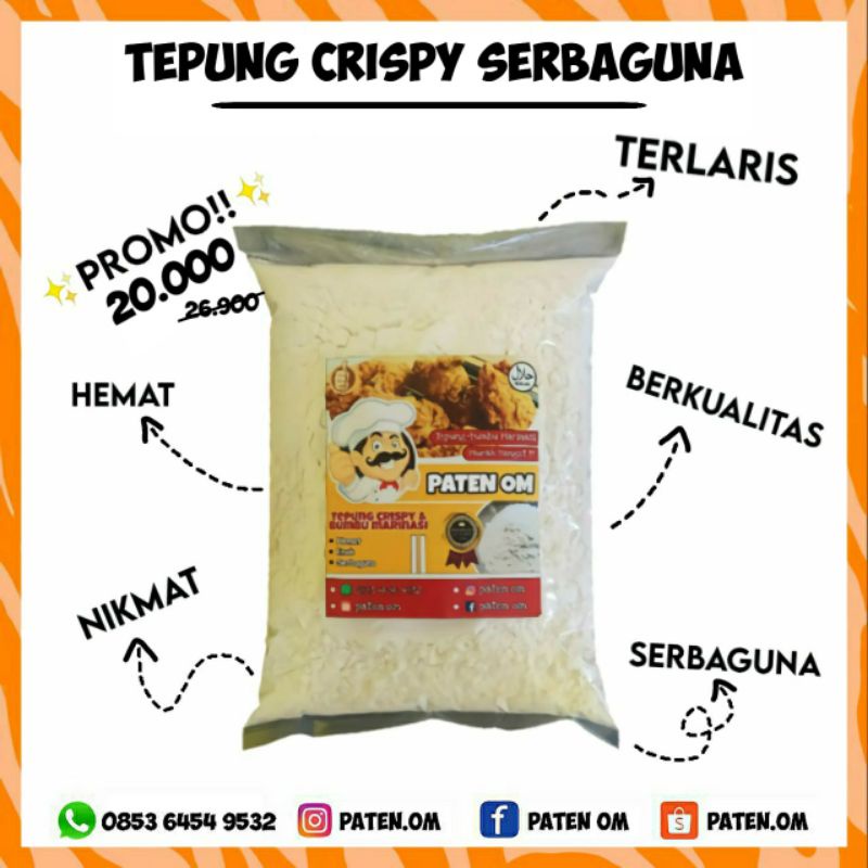 

Tepung Crispy Serbaguna 1kg - Paten Om
