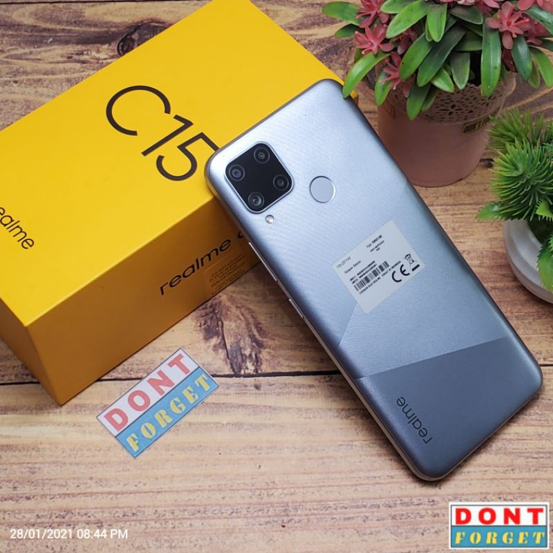 REALME C15 - RAM3/64GB - second 2nd - Bekas Bergaransi