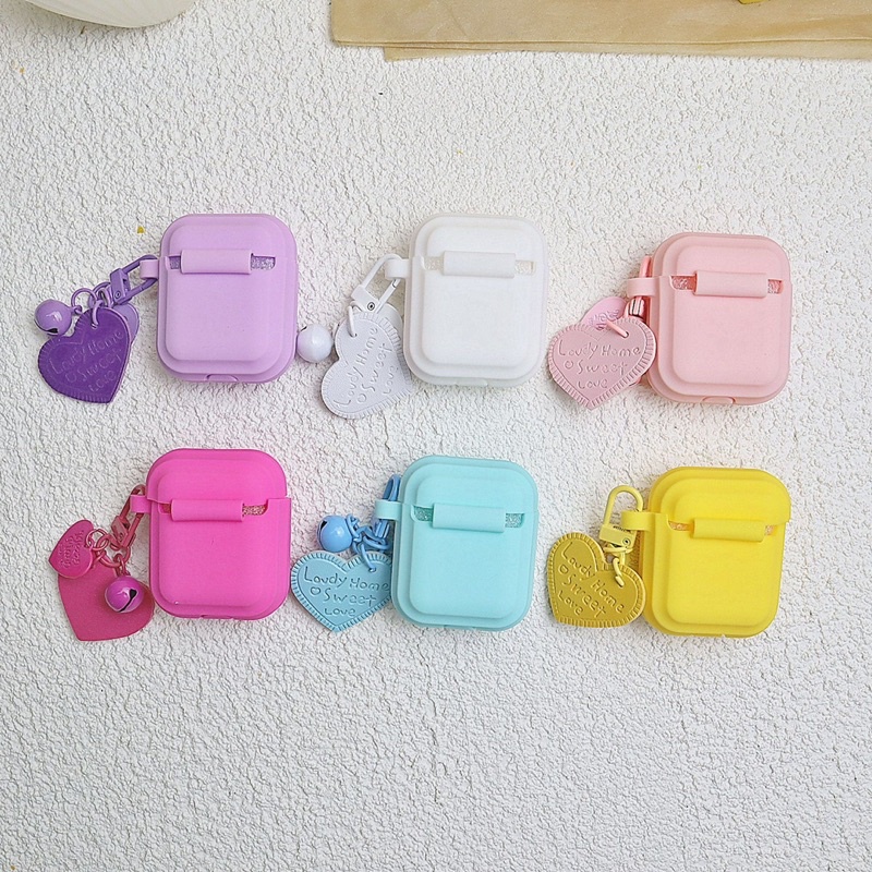 Colorful Matte Sweet Heart Softcase for Airpods 1 2 Pro 3 Case Casing Airpods Lucu