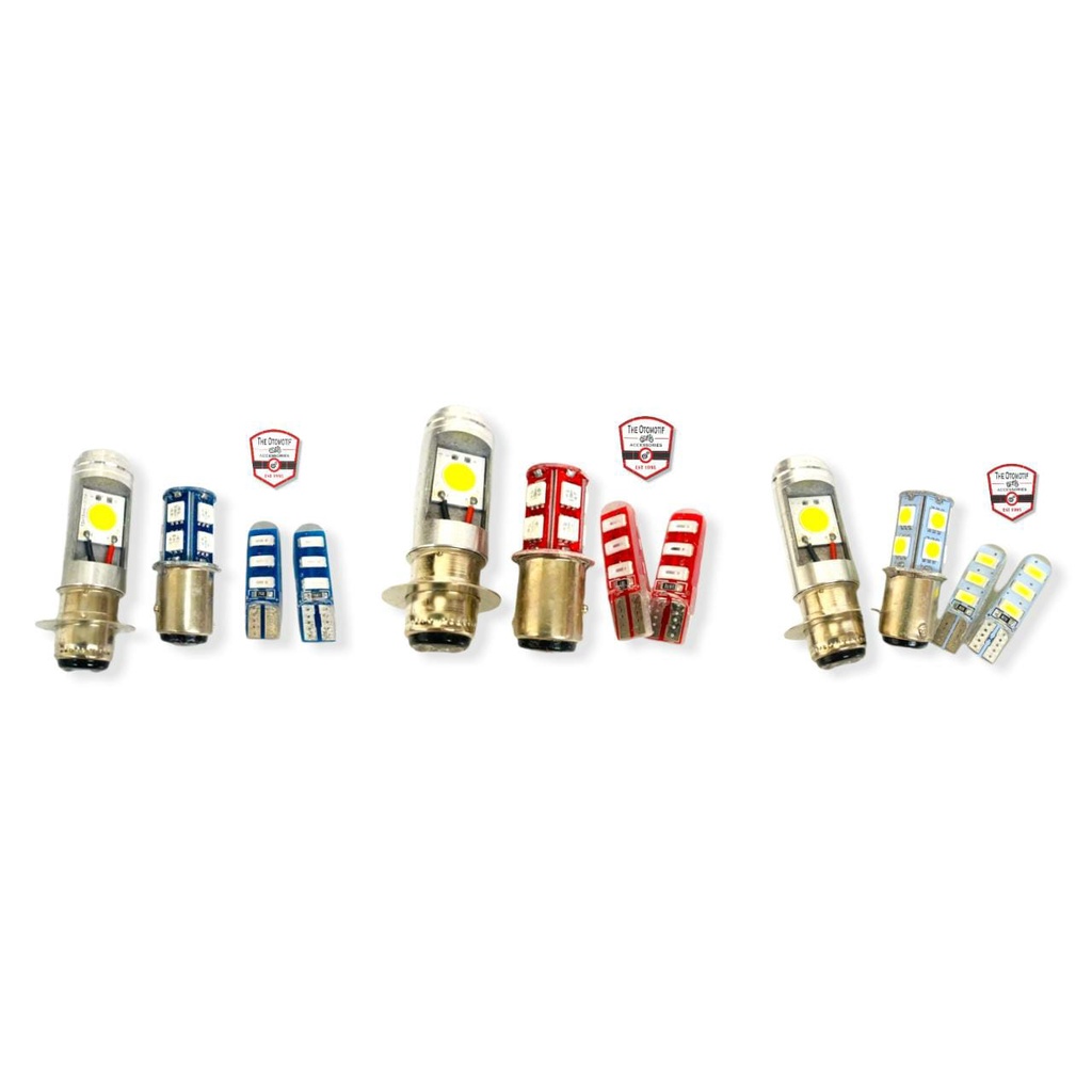 PAKET VARIASI MOTOR LAMPU DEPAN LED BEBEK AC DC + LAMPU STOP 13 MATA + 2 PCS SEN JELLY