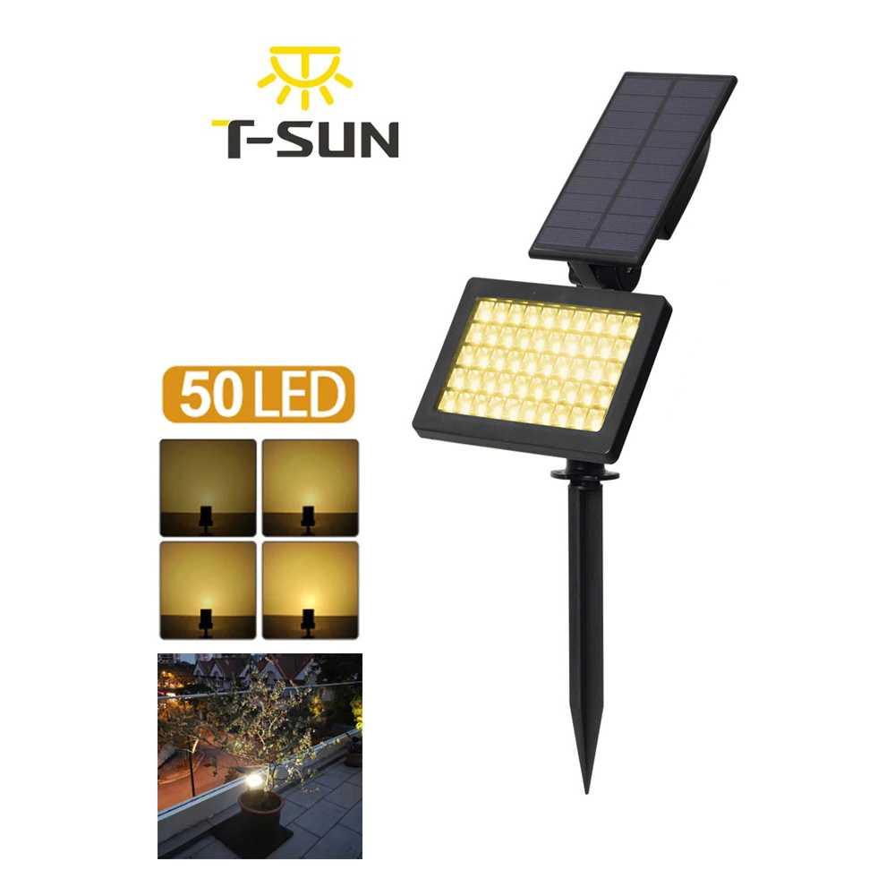 T-Sun Lampu Taman Energi Solar Panel Outdoor Light 50 LED TS-G0202