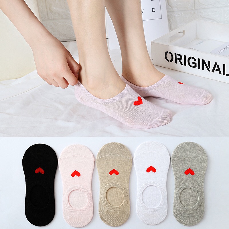 kaus kaki Wanita Tidak Terlihat pola lucu socks kaos kaki (Warna dan Model Random) D1232