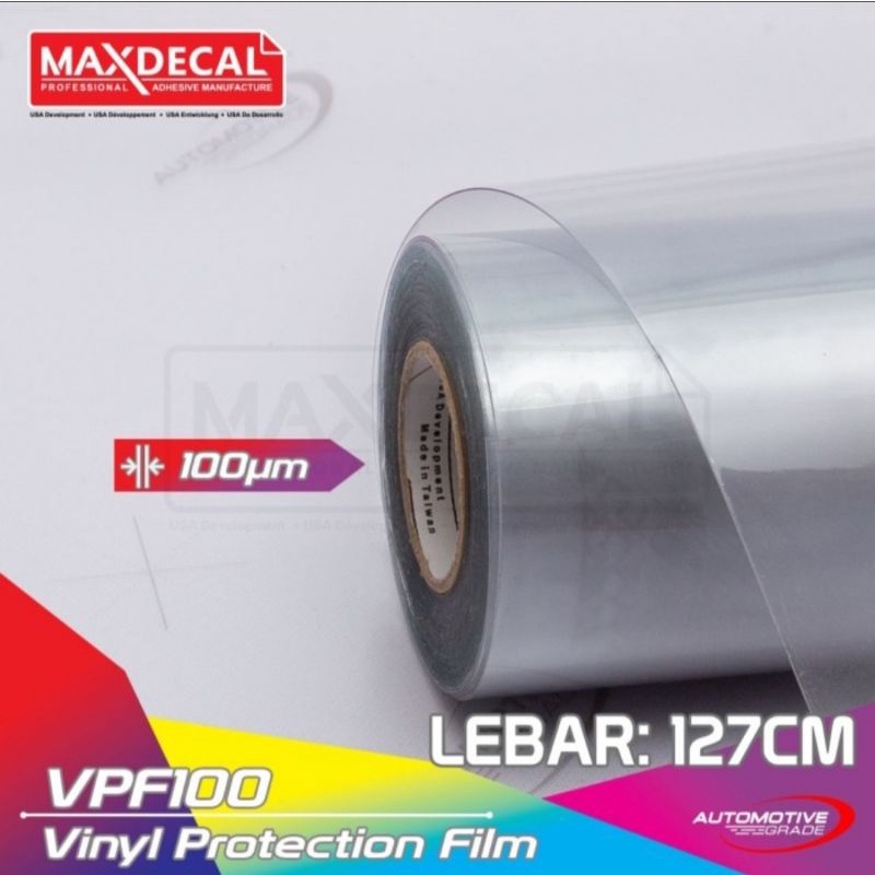 Sticker Maxdecal Clear Vpf100 vpf 100 high gloss lebar 127cm 127 cm meteran