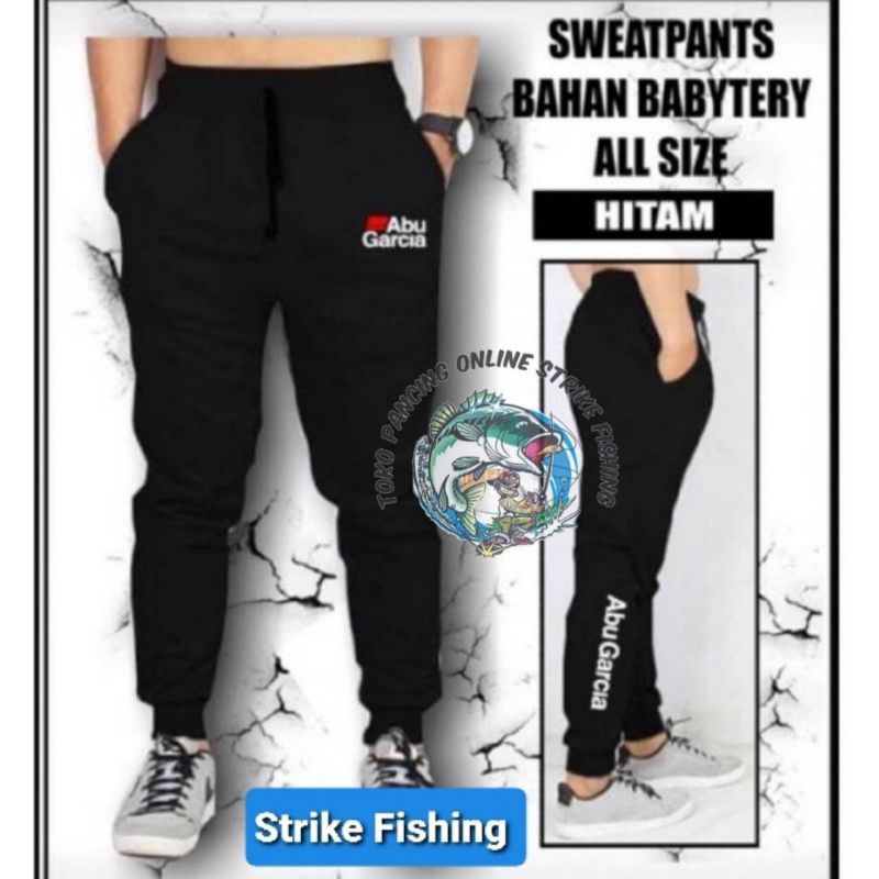 Celana Jogger mancing logo Abu Garcia