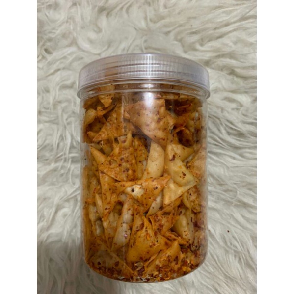 

KERIPIK PANGSIT PEDAS KEMASAN TOPLES UKURAN 800ML