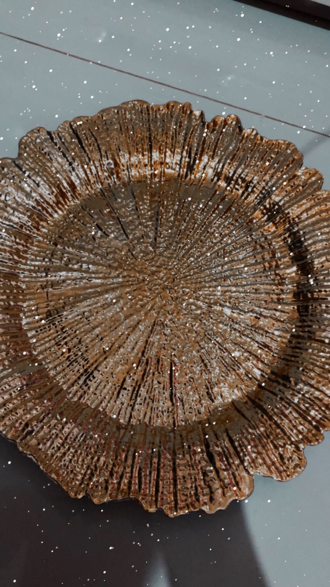 Piring Makan Import Warna Gold