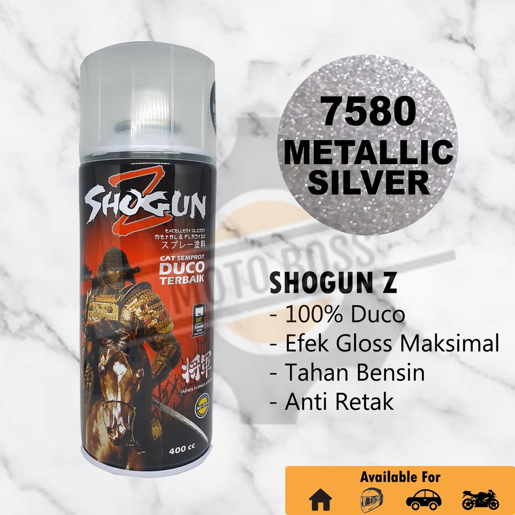 Cat Semprot Shogun Z Metallic Silver / Silper 7580 - Pilok Pylox
