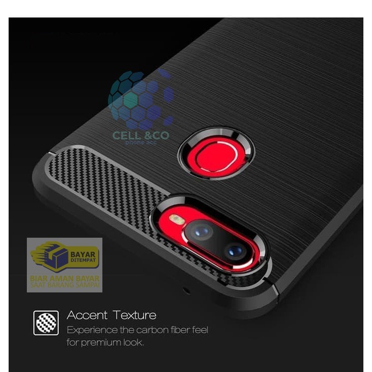 CASE CARBON OPPO A11K casing hp silikon softcase case premium carbon cover