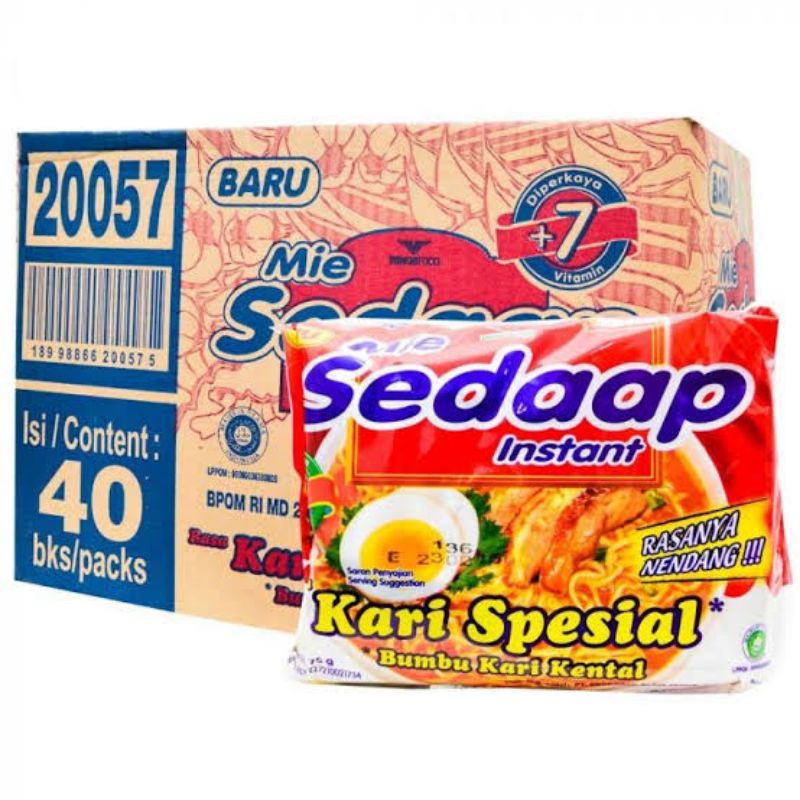 

Mie sedaap kari spesial Per Dus isi 40 Bungkus