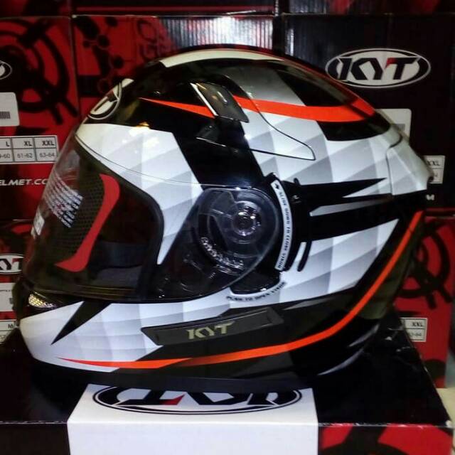 KYT K2 RIDER DIAMOND BLACK WHITE