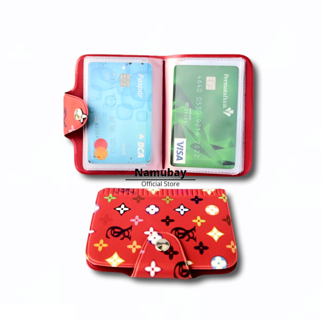 DOMPET KARTU MOTIF 20 SLOT / DOMPET KANCING / DOMPET LIPAT / CARD CASE / DOMPET WANITA &amp; PRIA / dompet kancing pria / dompet kancing cowok / dompet kancing wanita / dompet kartu terbaru / dompet kartu wanita / dompet kartu pria / dompet logam mulia antam