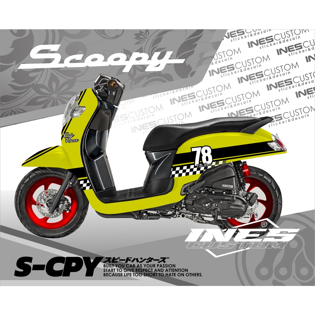 STIKER SCOOPY CAFERACER
