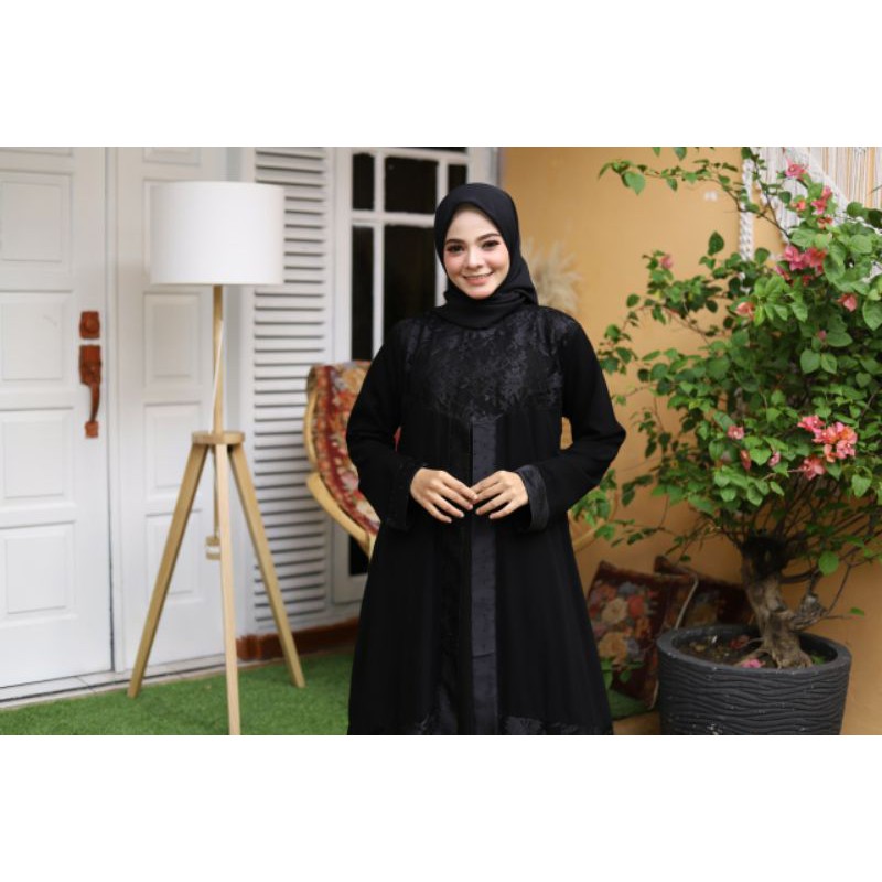 GALLERY EXCLUSIVE ABAYA HITAM GAMIS TURKEY 01 CANTIK DEWASA KOMBINASI RENDA GAMIS MUSLIM WANITA Turki