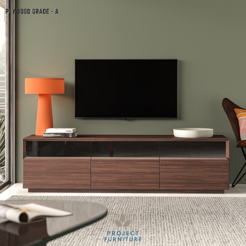 Ben Latopia - Meja TV / Rak TV Minimalis Modern 150 cm Maks TV 60" Natural Jati Scandinavian