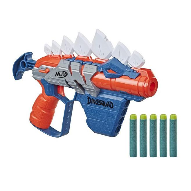 NERF Dino Squad Stego Smash Dart Blaster - Pistol Mainan