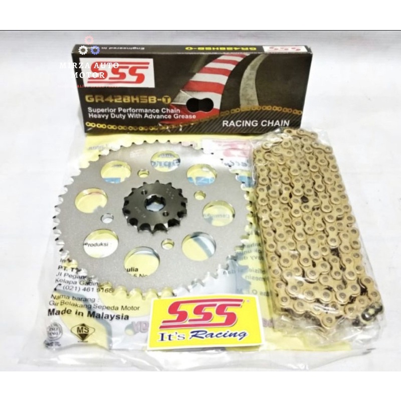 Gear Set SSS 428 CB150R - CB150R LED - CBR 150 Rantai GOLD HSBT