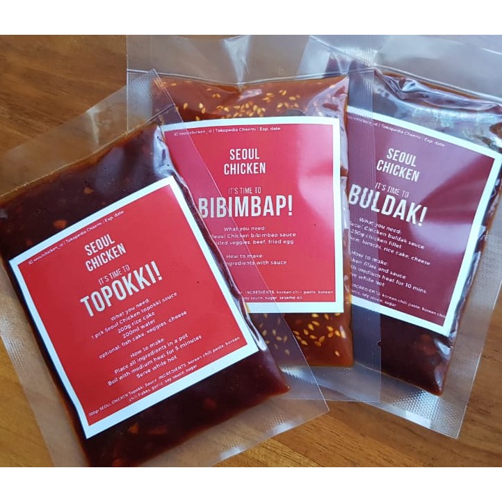 

Trio Red Sauce Seoul Chicken - Topokki, Buldak, Bibimbap