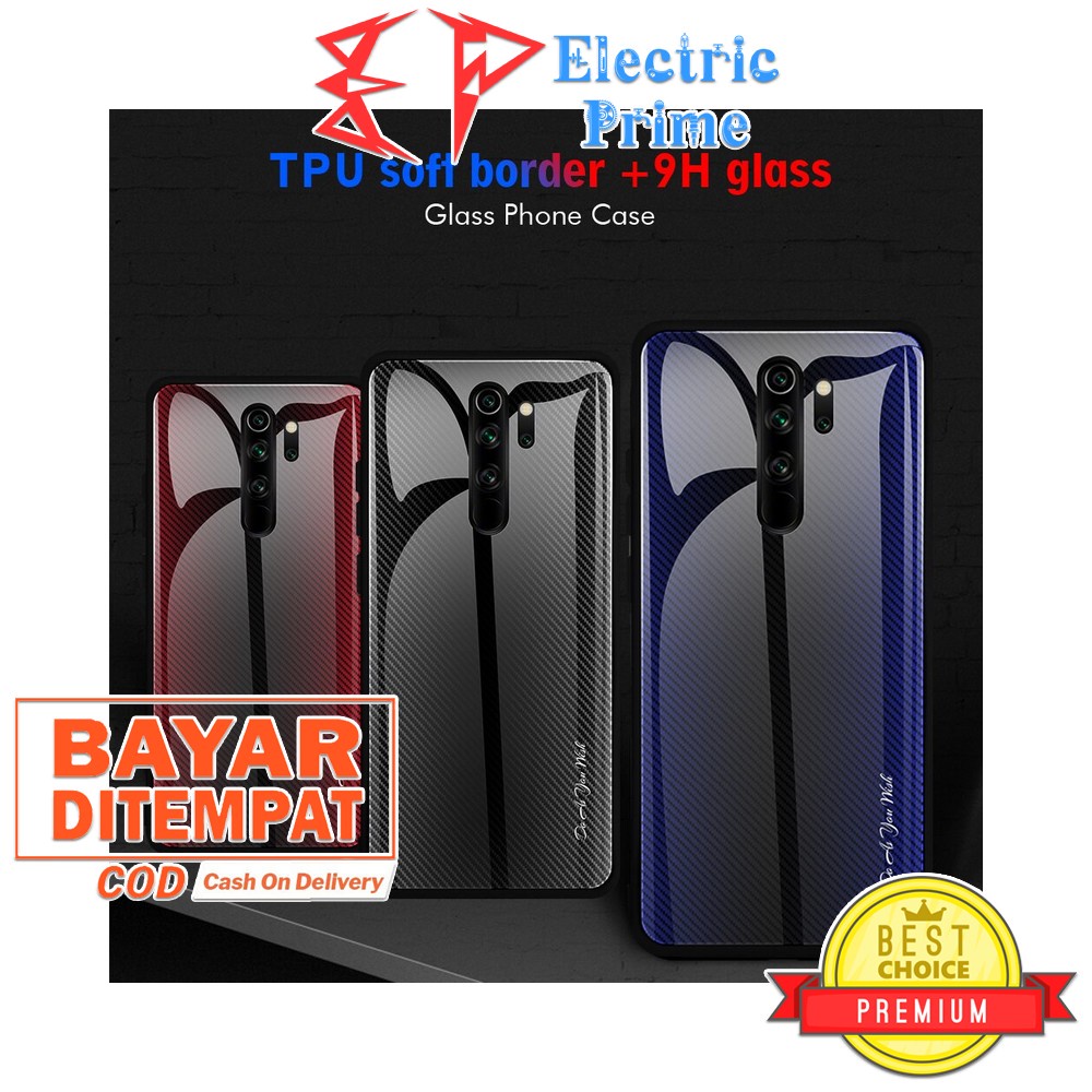 Case Xiaomi Redmi Note 8 Pro Gradient Casing Glass Silikon Shockproof Cover
