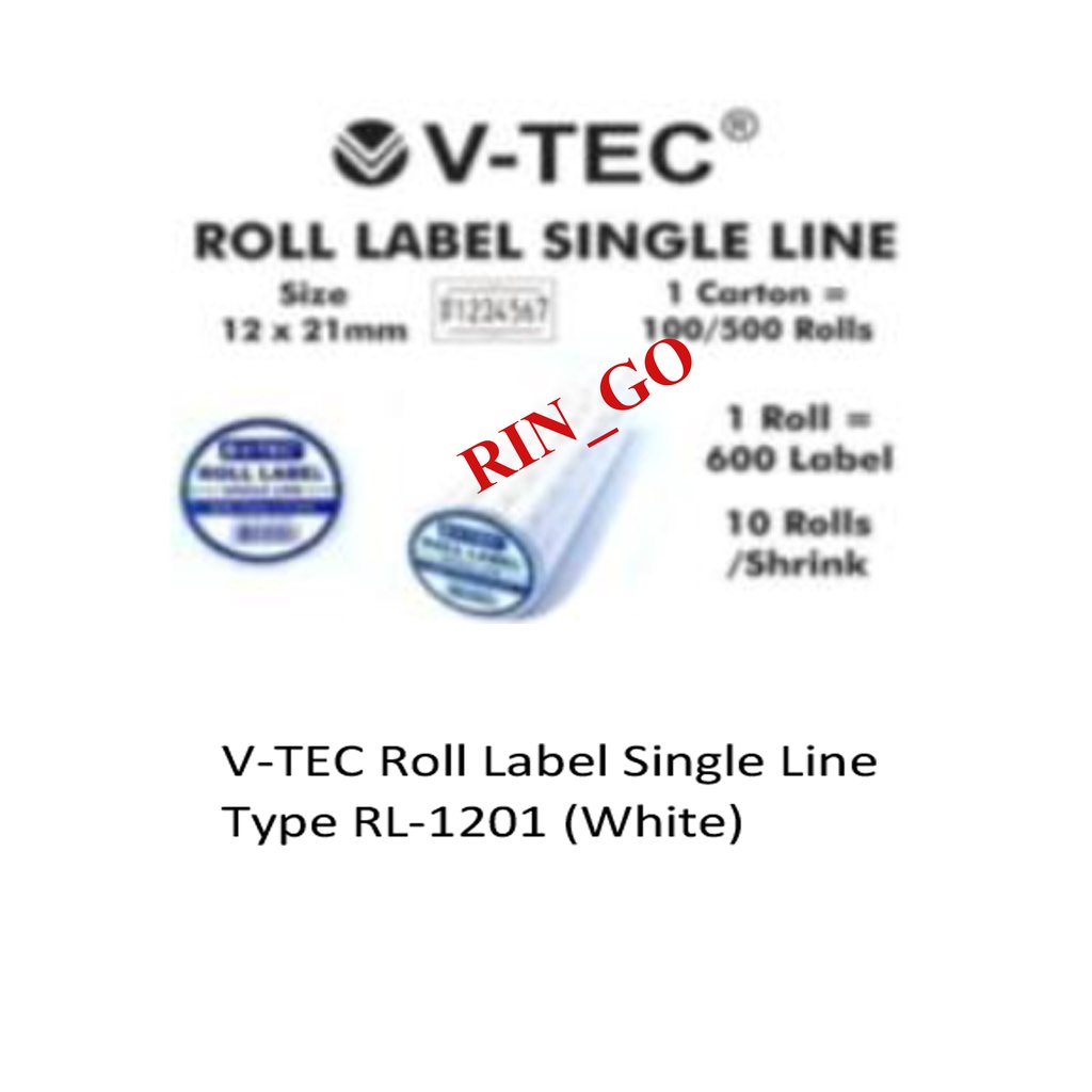 

V-TEC Roll Label Single Line